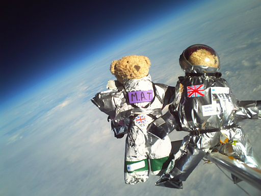 These troops are on their way from Space as you read. http://upload.wikimedia.org/wikipedia/commons/3/3e/Teddies_in_Space.jpg By Cambridge University Spaceflight (University of Cambridge Department of Engineering) [CC-BY-SA-3.0 (http://creativecommons.org/licenses/by-sa/3.0)], via Wikimedia Commons